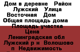 Дом в деревне › Район ­ Лужский › Улица ­ Восточная › Дом ­ 39 › Общая площадь дома ­ 58 › Площадь участка ­ 23 000 › Цена ­ 800 000 - Ленинградская обл., Лужский р-н, Волошово п. Недвижимость » Дома, коттеджи, дачи продажа   . Ленинградская обл.